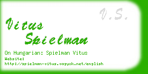 vitus spielman business card